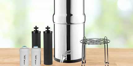 Orku 17L Gravity Benchtop Water Filter System - Stainless Steel