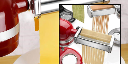 Kitchee Pasta Noodle Maker Roller Cutter Attachments - Compatible with KitchenAid Mixer