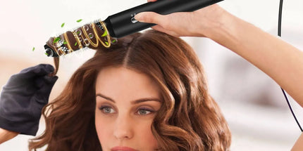 Ellie & Ruby 7-in-1 Hot Air Hair Styler 1400W Dryer Brush Curler Black