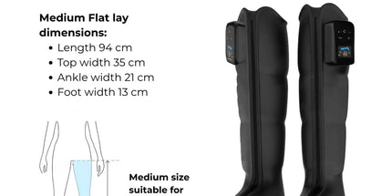 Orku Cordless Full Leg Air Compression Massager Boots - Rechargeable Medium