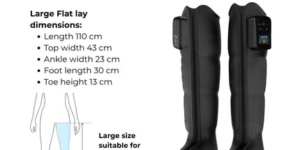 Orku Cordless Full Leg Air Compression Massager Boots - Rechargeable Large