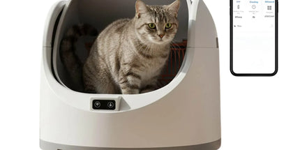 Rooster Farms Smart Cat Litter Box Automatic WiFi Self Cleaning Tray 68L