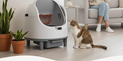 Rooster Farms Smart Cat Litter Box Automatic WiFi Self Cleaning Tray 68L