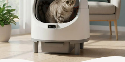 Rooster Farms Smart Cat Litter Box Automatic WiFi Self Cleaning Tray 68L