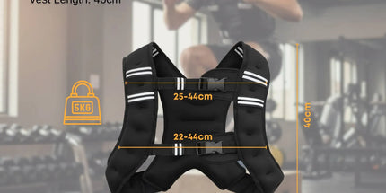 Social Hike 5Kg Weighted Vest Adjustable Fit For Running Walking Training