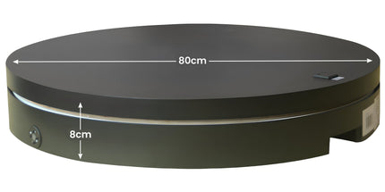 Christabelle 80cm 200kg Commercial Electric Display Turntable Power Outlet Black