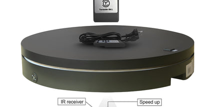 Christabelle 80cm 200kg Commercial Electric Display Turntable Power Outlet Black