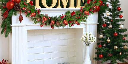 Christabelle 1.85m Christmas Garland with Red Berries Pine Cones Baubles Bows Tree Decoration Ornament
