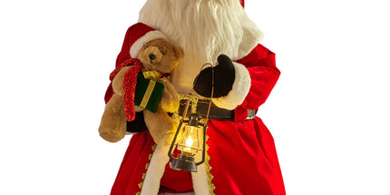 Christabelle 1.1m Musical Led Animated Christmas Santa Claus Lantern Decoration