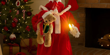 Christabelle 1.1m Musical LED Animated Christmas Mrs Claus Glowing Candle Ornament Decoration