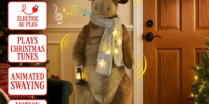 Christabelle 1.5m Musical LED Animated Christmas Moose Decoration Light-Up Lantern Ornament