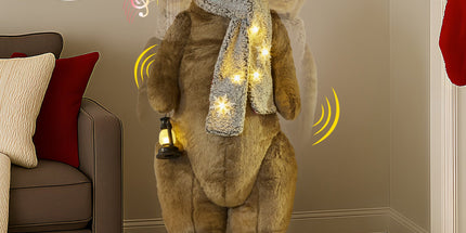 Christabelle 1.5m Musical LED Animated Christmas Moose Decoration Light-Up Lantern Ornament