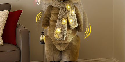 Christabelle 1.1m Musical LED Animated Christmas Moose Decoration Light-Up Lantern Ornament