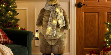 Christabelle 1.1m Musical LED Animated Christmas Moose Decoration Light-Up Lantern Ornament