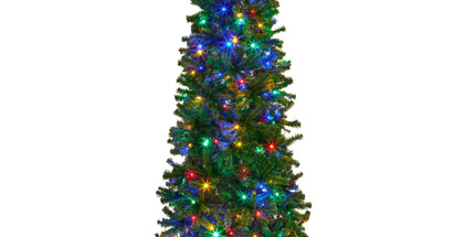 Christabelle Bad Santa 2.3m Curved Multicolour Pre-Lit Christmas Tree with 1240 Tips