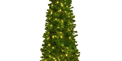 Christabelle Bad Santa 2.3m Curved Multicolour Pre-Lit Christmas Tree with 1240 Tips