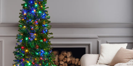 Christabelle Bad Santa 2.3m Curved Multicolour Pre-Lit Christmas Tree with 1240 Tips