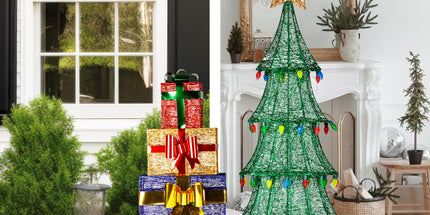 Christabelle Christmas Display Sled 183cm With Tree And Presents Led Lights & C9 Bulbs