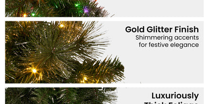 Christabelle 76cm Split Christmas Wreath with LED Lights for Double Front Doors Decoration