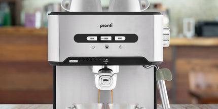 Pronti Toaster, Kettle & Coffee Machine Breakfast Set - Black