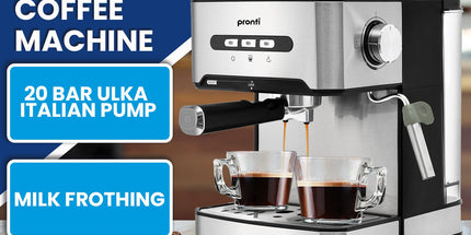 Pronti Toaster, Kettle & Coffee Machine Breakfast Set - White