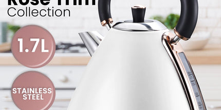 Pronti Toaster, Kettle & Coffee Machine Breakfast Set - White