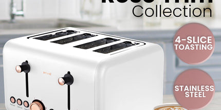 Pronti Toaster, Kettle & Coffee Machine Breakfast Set - White