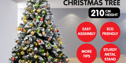 Christabelle Snow-Tipped Artificial Christmas Tree 2.1m 1200 Tips