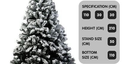 Christabelle Snow-Tipped Artificial Christmas Tree 2.1m 1200 Tips