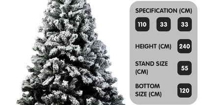Christabelle Snow-Tipped Artificial Christmas Tree 2.4m 1500 Tips