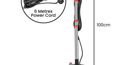 Klika Hauskeeper 5 in 1 Electric 240V Floor Polisher w/ 6M Power Cable Timber Hard Waxer Buffer Cleaner Red