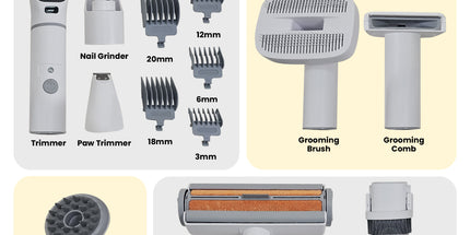 Furtastic 8-in-1 Xl Pet Grooming Kit Vacuum Cleaner