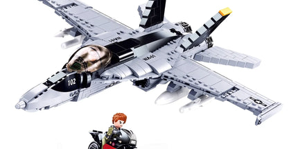 Sluban B0928 Model Kit FA18 Super Hornet Fighter Jet Plane RAAF Military Air Force Building Blocks Super Bumblebee DIY