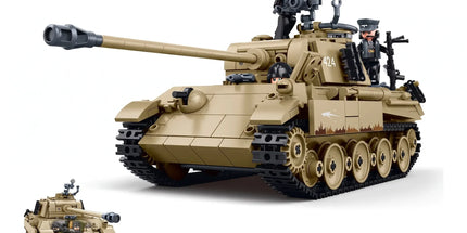 Sluban B1535 Model Kit 1:35 Panther G Tank German Panzer WWII Army Military Building Blocks DIY Construction Set Toy