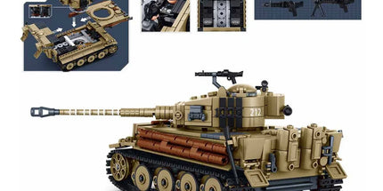 Sluban B1535 Model Kit 1:35 Panther G Tank German Panzer WWII Army Military Building Blocks DIY Construction Set Toy