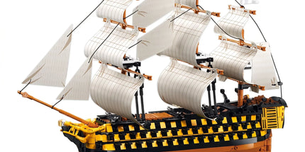 Sluban B1552 Model Kit 1:200 HMS Victory Sailing Battleship Warship Navy Vessel Boat Military DIY Construction Set Toy