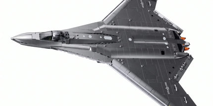 Sluban B1587 Model Kit 1:44 J50 Stealth Fighter Jet Plane - Military Air Force Building Blocks DIY Set Toy