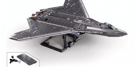 Sluban B1587 Model Kit 1:44 J50 Stealth Fighter Jet Plane - Military Air Force Building Blocks DIY Set Toy