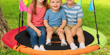 Kahuna Kids 1.2m Tree Saucer Swing Set Round 400kg With Straps Capacity Outdoor