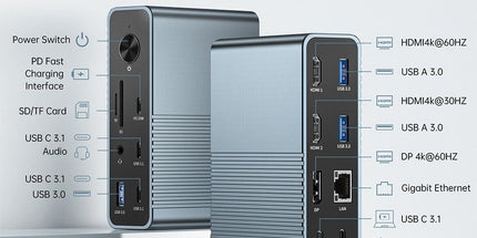 ACASIS DS-7A15 15-in-1 USB-C Dock Triple 4K HDMI DP 10Gbps PD Docking Station