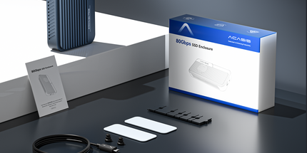 ACASIS TB501PRO USB4 v2 80Gbps M.2 NVMe SSD Enclosure Thunderbolt 5/4/3 6,000MB/s PCIe Gen5 Ready Active Cooling Fan