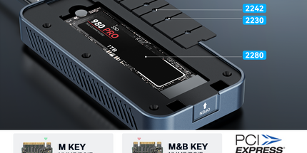 ACASIS TB501PRO USB4 v2 80Gbps M.2 NVMe SSD Enclosure Thunderbolt 5/4/3 6,000MB/s PCIe Gen5 Ready Active Cooling Fan