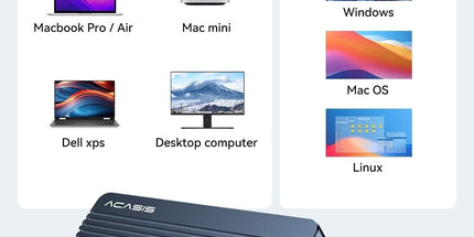 ACASIS TBU405Air USB4 40Gbps M.2 NVMe SSD Enclosure PCIe External Case Compatible with USB4/USB3.2/3.1/3.0/2.0