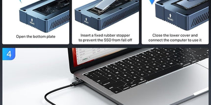 ACASIS TBU405PRO USB4 NVMe M.2 SSD Enclosure 40Gbps 2280 w/ Cooling Fan
