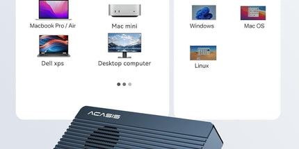 ACASIS TBU405PRO USB4 NVMe M.2 SSD Enclosure 40Gbps 2280 w/ Cooling Fan
