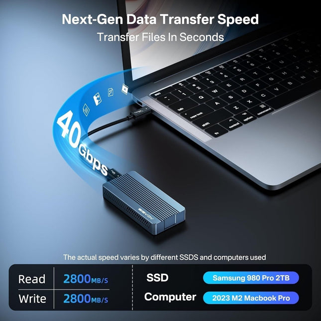 ACASIS TBU405PRO USB4 NVMe M.2 SSD Enclosure 40Gbps 2280 w/ Cooling Fan