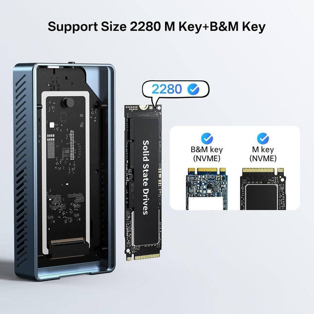 ACASIS TBU405PRO USB4 NVMe M.2 SSD Enclosure 40Gbps 2280 w/ Cooling Fan