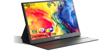 BENFEI 000451BK 15.6" FHD Portable Monitor USB-C HDMI IPS HDR Gaming Display w/ Speakers