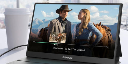 BENFEI 000451BK 15.6" FHD Portable Monitor USB-C HDMI IPS HDR Gaming Display w/ Speakers