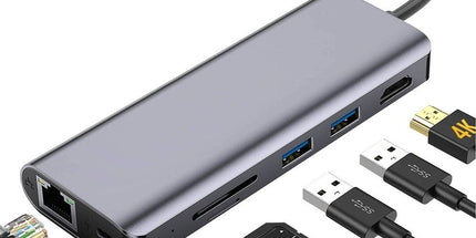 INTACT 9826T 7-in-1 USB-C Adapter HDMI/RJ45/USB3.0*2/SD/TF/ Type-C PD